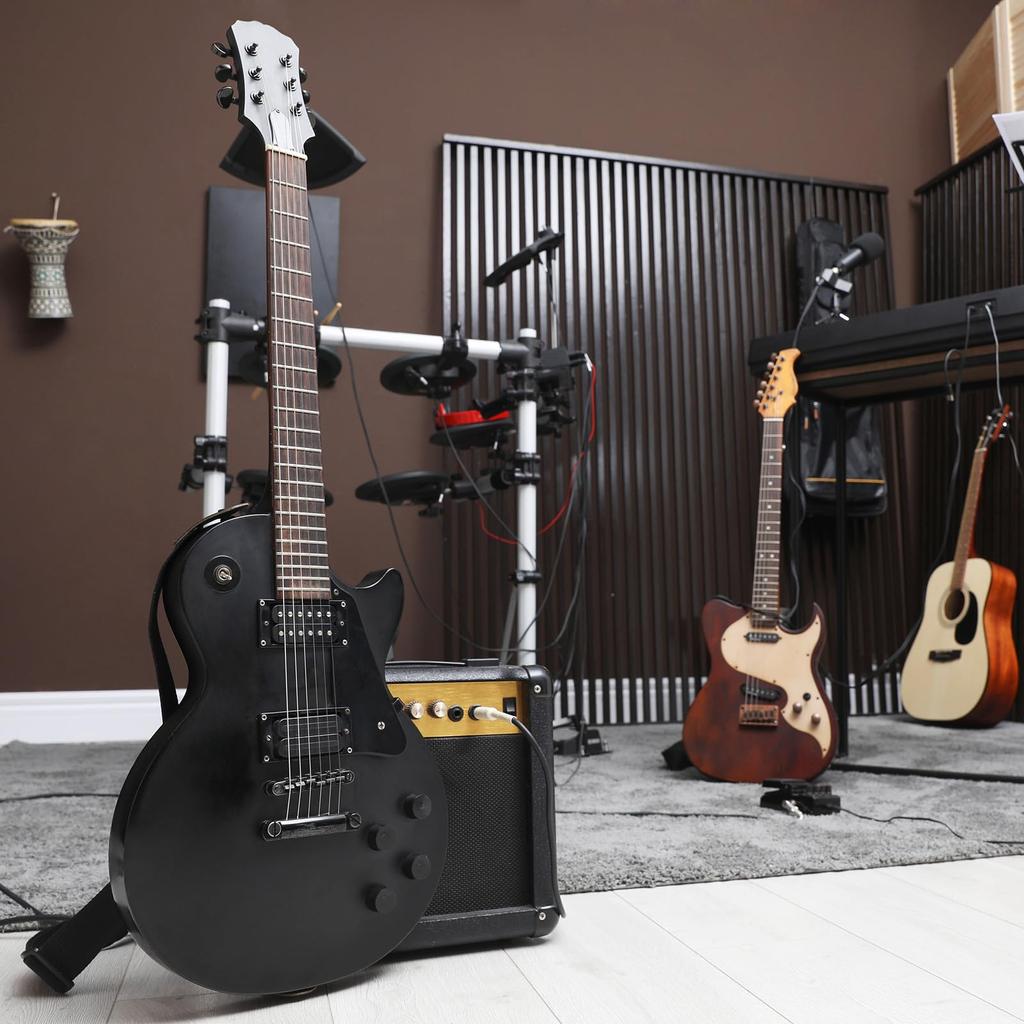 uxcell Guitar Instrument Cable, 25 Feet 14" to 14" Straight Electric Guitar Jack Cable Wire for Guitar and Bass, Black