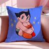 Cartoon AAstro Boy Cushion Cover Breathable Linen Pillowcase Summer Odorless EcoFriendly Invisible Zipper Washable