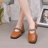 Shoes with Chain Decor Spring Autumn Square Toe VintagePumps for Women's Elegant Dress Shoes