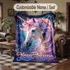 Coperta da divano a tema unicorno con nome personalizzato, coperta morbida e accogliente per casa, divano, letto