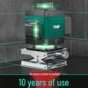 12-Line Green Laser Level with Infrared, Outdoor Strobe, Wall & Floor Mount, Automatic Leveling, Water-Resistant