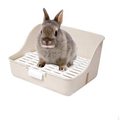 Litter Box Bedpan Durable Anti Splashing Toilet Pan Potty Trainer Corner for Hamster Guinea Pig