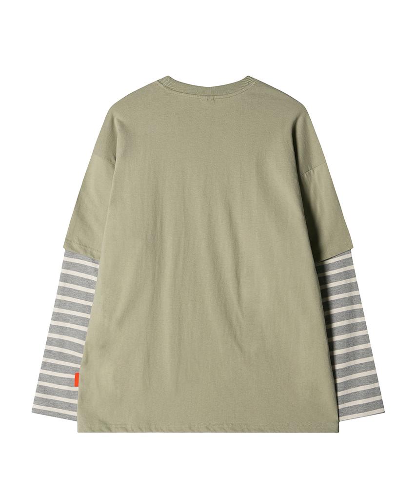 FREEMARIO Warp Boy Layered Long Sleeve [Light Khaki]