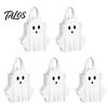 Small Gift Sacks for Classroom Prizes Halloween Ghost Cardboard Bag, Cute Candy Goodie Bags Foldable Trick or Treat Totes with Handle Birthday, Party