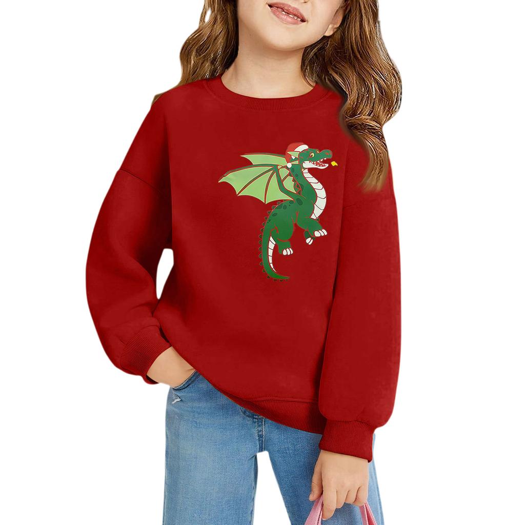 Maglioni a Girocollo da Ragazza per Natale per Bambini Top Stampati per Bambini