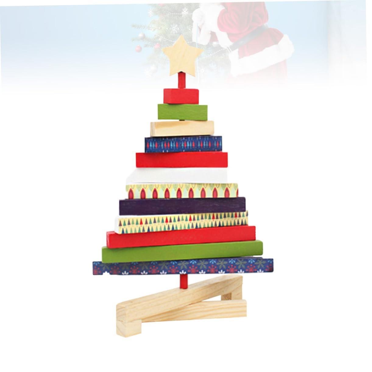 

Деревянные рождественские украшения Настольные украшения Маленькие настольные украшения Деревянные елочные украшения Вращающиеся полоски One Size