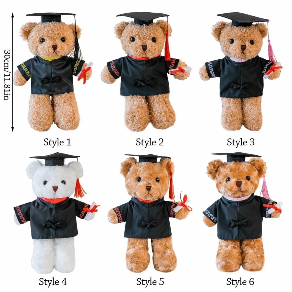 30cm Cute Stuffed Animal Doll Soft Graduation Gift Creative Doctor Bear Plush Toy  Graduation