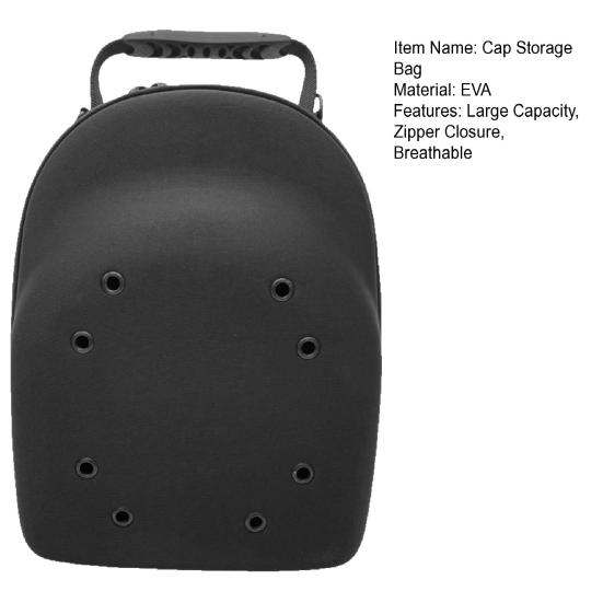 EVA Baseball Cap Storage Bag Large Capacity Zipper Portable Travel Breathable Men Women Peaked Hat Organizer Carrying Case
