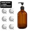 Lotion Dispenser Hands Soap&Dish Storage Container Hand Pump Bottle For Bathroom/Kitchen Muslim Ramadan Decor