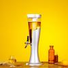 3-Liter Beverage Dispenser Tower with Ice Bucket for Beer and Juice