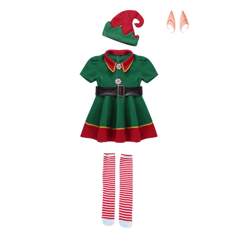 2026 Boys Tops Set Child Christmas Gift Carnival Party Dress Kids Halloween Elf Cosplay Costumes Suit Baby Girls Clothes Sets