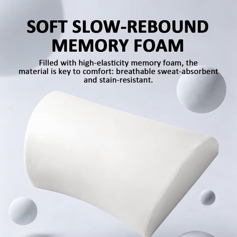 Leather Cover Car Headrest Cushion Memory Foam Auto Cervical Cushion Car Seat Neck Pillow