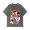275 GSM Washed T-shirts 100% Cotton Slam Dunk V5 Ryota Print Unisex Heavy Cotton T Shirt