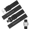 Uhrenzubehör Armband Für Cartier Santos Sandoz Santos 100 Gummi schwarz Uhrenarmband Herren Damen Silikon Kette 23mm