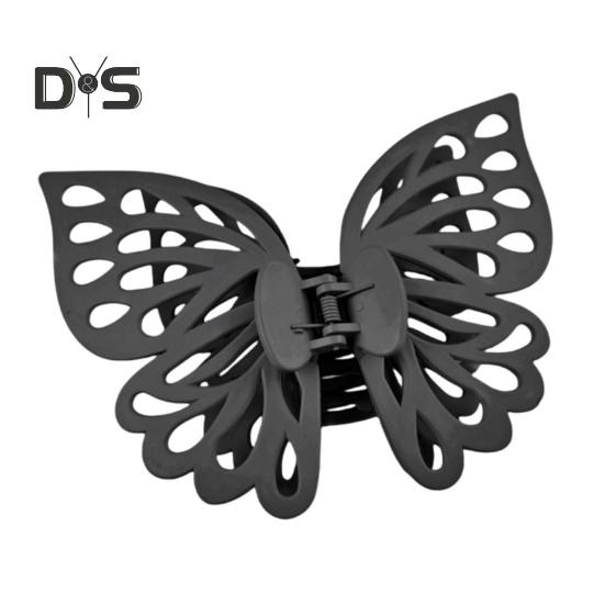 Large Hair Claw with Strong Grip Double-Layered Butterflies Shape Hair Clip Anti-slip Teeth Ponytail Clip Back Head Hair Claw