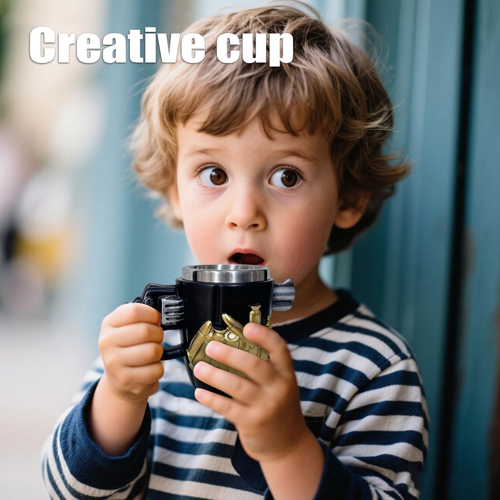 Caneca de Pistola com Design de Copo de Aço Inoxidável e Artesanato Criativo em Resina Caneca de Café