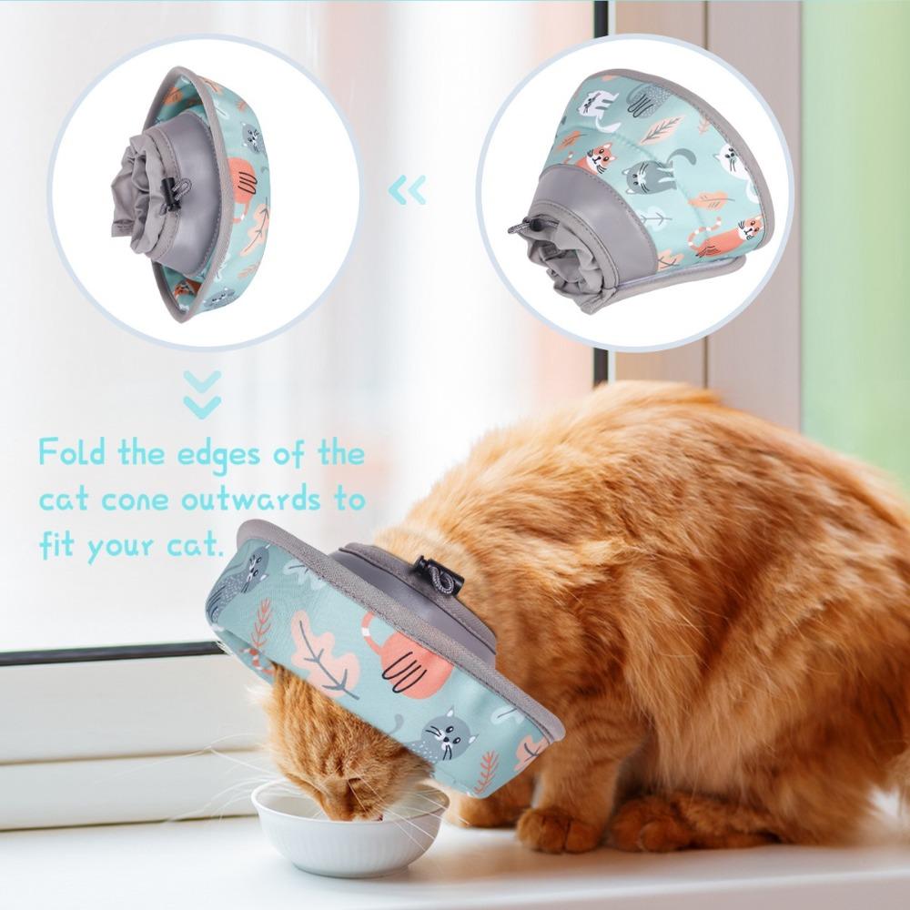 Anti-Bite Cat Recovery Collar Lightweight Elizabethan Collar New Pet Cone Collar  for After Surgery