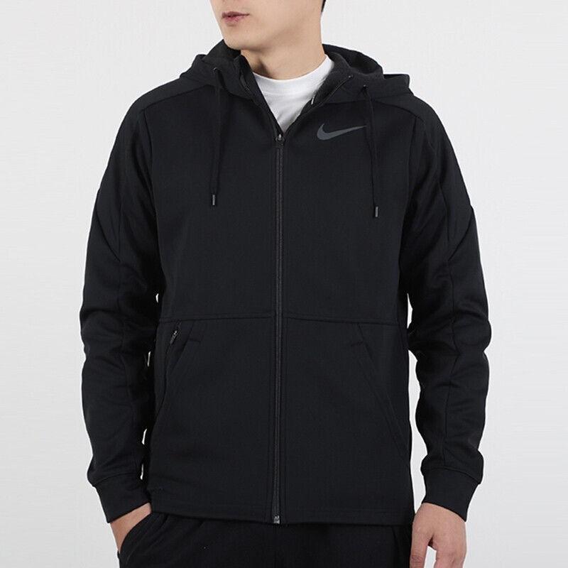 Nike Therma Logo Training Hooded Jacket Men Outerwear Black CU7359-010