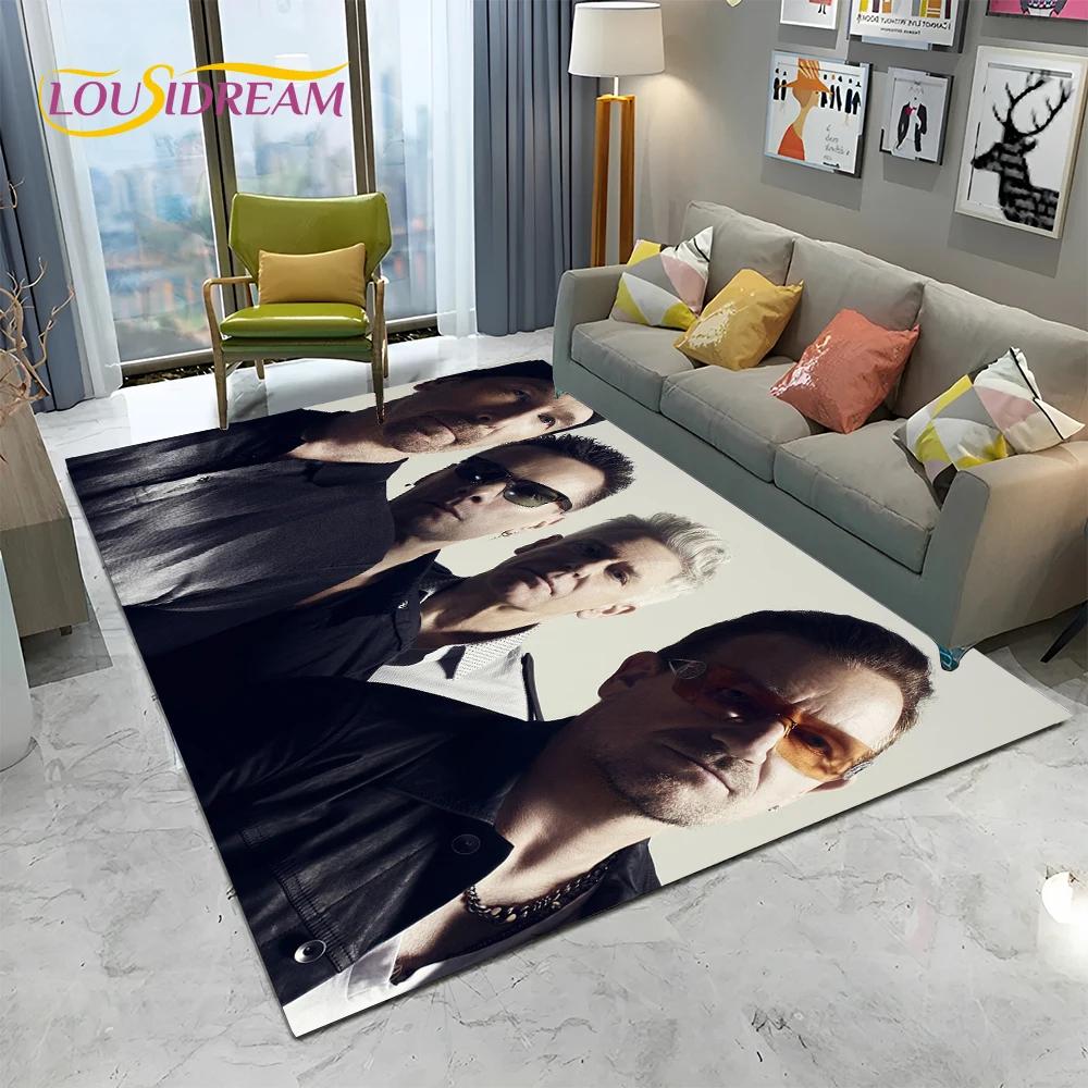 3D Printing U2 Rock Bang Bono Area Rug,Carpet Rug for Living Room Children's Bedroom Sofa Doormat Decor,Kids Non-slip Floor Mat