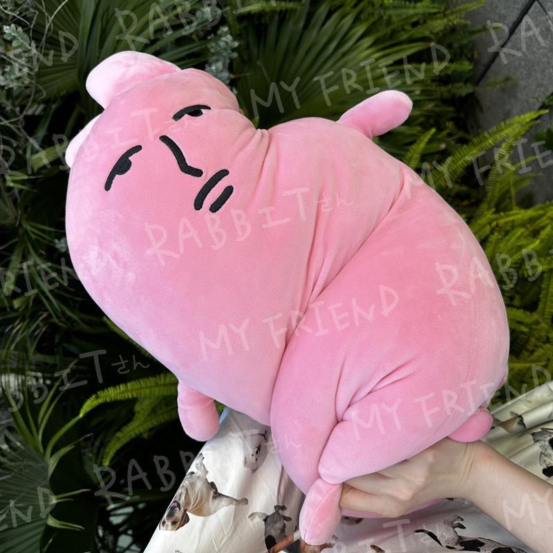 Pink Rabbit Support Pillow For Adults With Plush Soft Material For Sleep And Relaxation