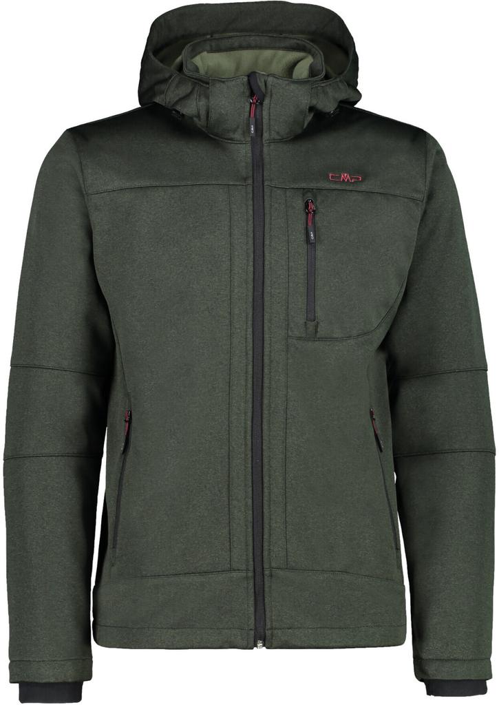 CMP Men's Mottled Softshell Jacket with Detachable Hood (3A01787N-M)