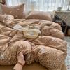 New Double Yarn Four-piece Printing Design Ins Style Student Dormitory Bed Sheet Mattress Quilt Cover Machine Washable