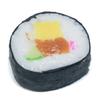 Coconut Accessories Rolled Sushi Food Sample Keychain - Realistic Japanese Sushi Replica Model 041TK, PVC Charm