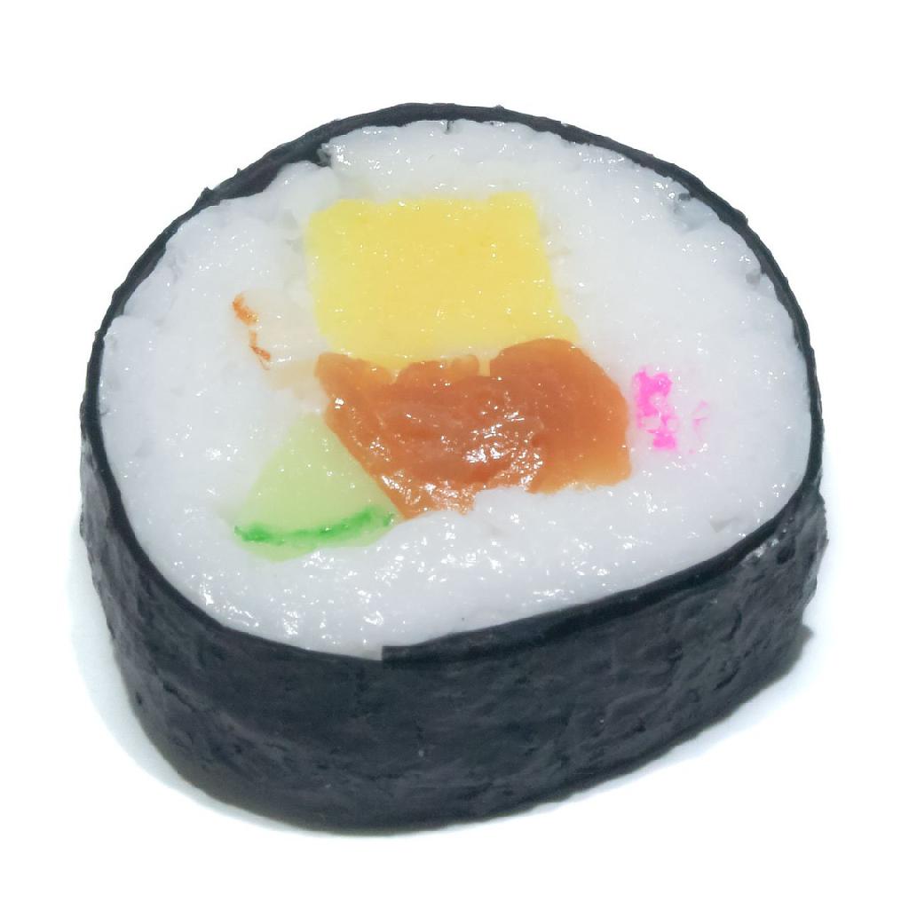 Coconut Accessories Rolled Sushi Food Sample Keychain - Realistic Japanese Sushi Replica Model 041TK, PVC Charm