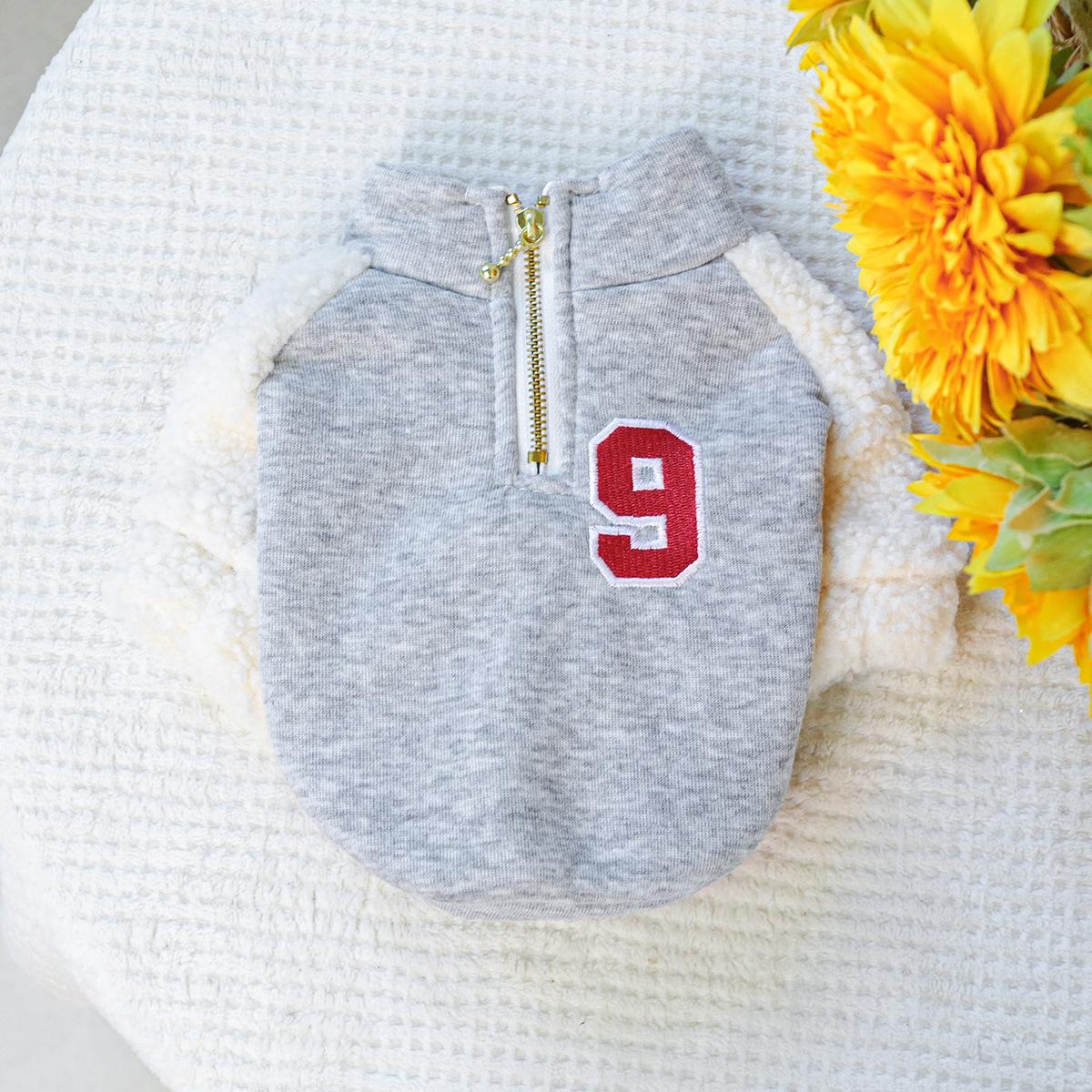 

Толстовка с капюшоном и высоким воротом для домашних животных, вышитое пальто для осени и зимы, свитер с капюшоном, одежда для собак маленьких собак XL