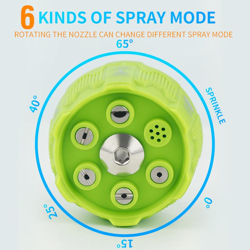 Hochdruckreiniger 6-IN-1-Spray-Düse, mehrere Sprühwinkel mit 1/4 Schnellanschluss für Hochdruckreiniger-Auto