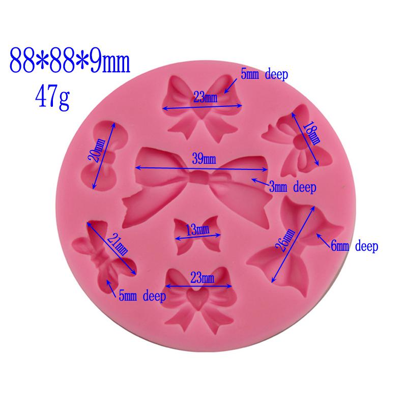 Formas De Silicone 3d Mini Bowknot Silicone Molds Wedding Cake Decorations Chocolate Fudge Mold Kitchen Baking Tools