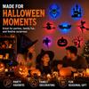 8PCS Halloween LED-Silhouette Wall Light Stickers Glow-In-The-Dark Bats Spiders Wall Decor Spookys Pumpkins Spiders Tree Decor
