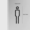 2pcs Black Color Toilet Sign Plate Brass Wash Room Door Wall Label Sticker Wc Holder Signage Board