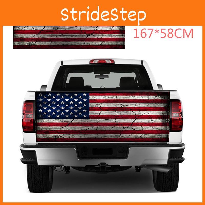 Kühner Rot Weiß Amerikanische Flagge Druck Heckgrafik Aufkleber für LKWs und SUVs