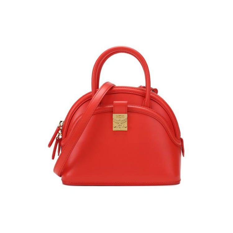 

MCM Zipper Closure Leather Shell Bag Shoulder Bag Crossbody Bag Tote Bag Small Women bags Red MWTBSNN04R8001 Basic Set (Bag+Dust Bag)