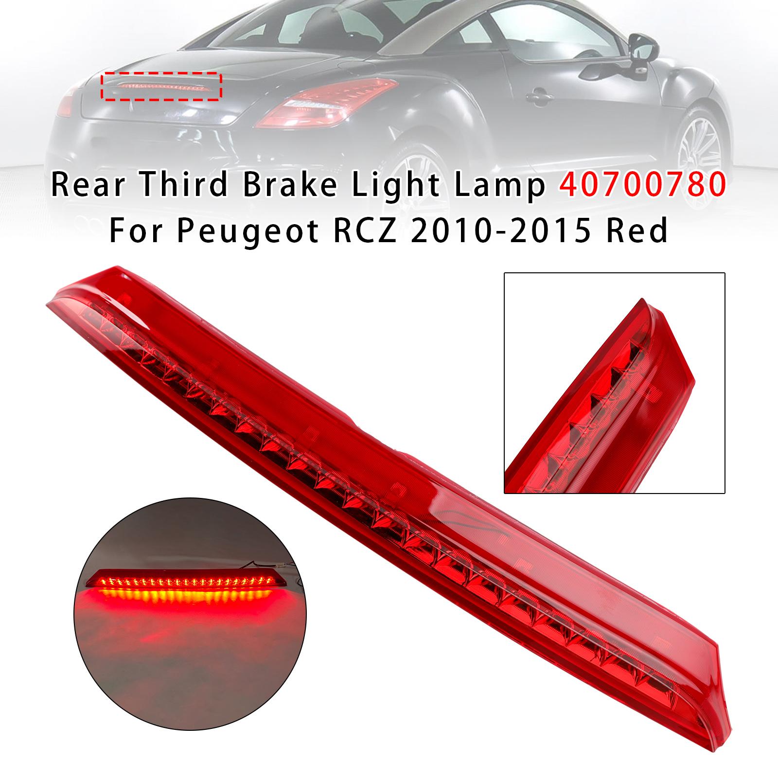 

Rear Third Brake Light Lamp 40700780 For Peugeot RCZ 2010-2015 Red