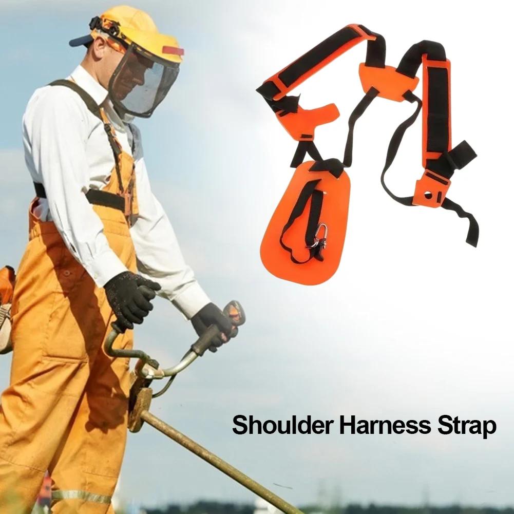 Mower Shoulder Strap Lawn Mower Harness Strap Double Shoulder Strap Adjustable Grass Trimmer Strap for Brush Cutter Trimmer