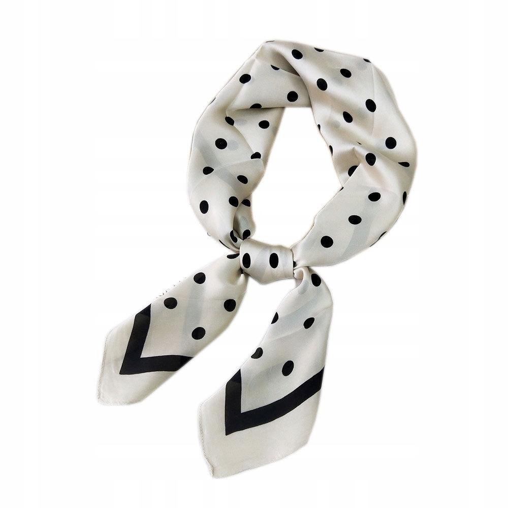 Scarf with print, women' synthetic silk, gift scarf, 70x70