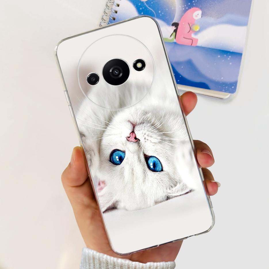 

For Xiaomi Redmi A3 Case Cute Cat Cartoon Cover Clear Silicone Phone Cases For Xiaomi Redmi A3 RedmiA3 Soft Fundas 6.71 Bumper Xiaomi Redmi A3