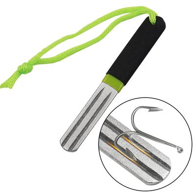 Portable Diamond Knife Sharpener Whetstone Outdoor Fishing Hook File Grindstone