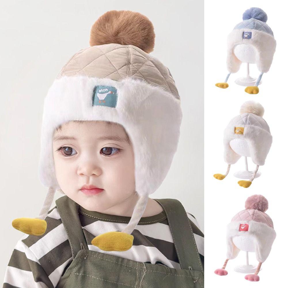 1-4 Years Ear Protection Kids Beanie Cap Windproof Children Warm Cap  for Baby Children Kids