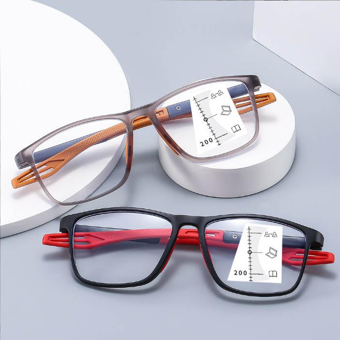 New Fashion TR90 Multifocal Reading Glasses for Women Men Blue Light Blocking Progressive Eyeglasses HD Lens Far Sight Eyewear