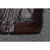 Chinese Size Vintage Brown First Layer Cowhide High Waisted Men Leather Jacket 45P Flight Coat Lapel Short Leather Jackets Pilot Jacket