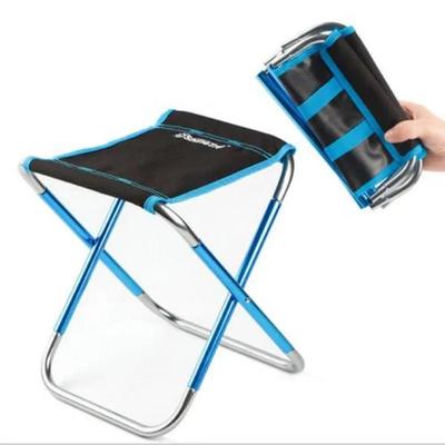 Folding Small Stool Fishing Chair Picnic Camping Chair Foldable Aluminium Cloth Outdoor Portable Easy Carry Outdoor Furniture