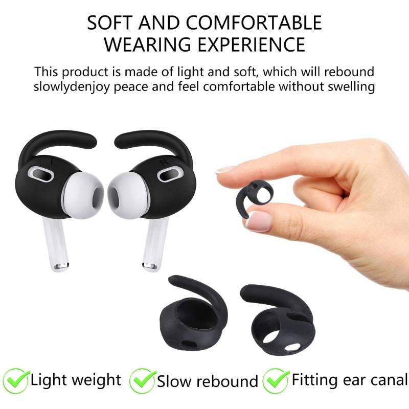 3Pairs Ear Hooks Ear Sleeves Caps For Earphones From Durability Silicone Earplugs Set Secure and Slip Resistant