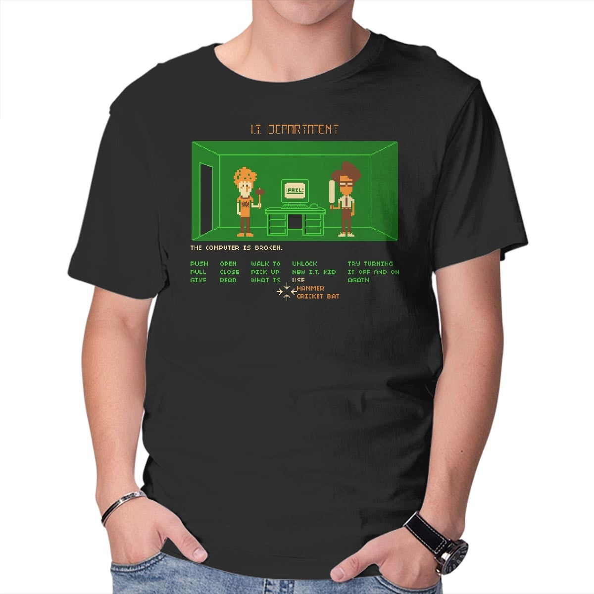 Unisex Crew Neck T-Shirt Maniac IT Department Graphic Short Sleeve Casual Tee XXXL
