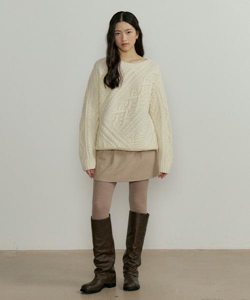 Lingseoul Fishermans Knot Knit-Ivory