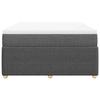 Maison Exclusive - Sommier à lattes de lit avec matelas Gris foncé 140x200cm Tissu