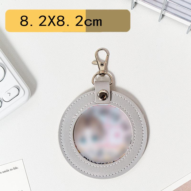 Round Badge Protective Case with Transparent Window Waterproof Hangable Portable Display Bag for Fan Supplies Gift Multi-color