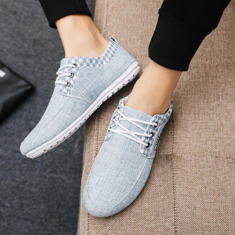 Shoes for Men Casual Slip on Loafers Plus Size Breathable Canvas Shoes Office Walking — фото 6